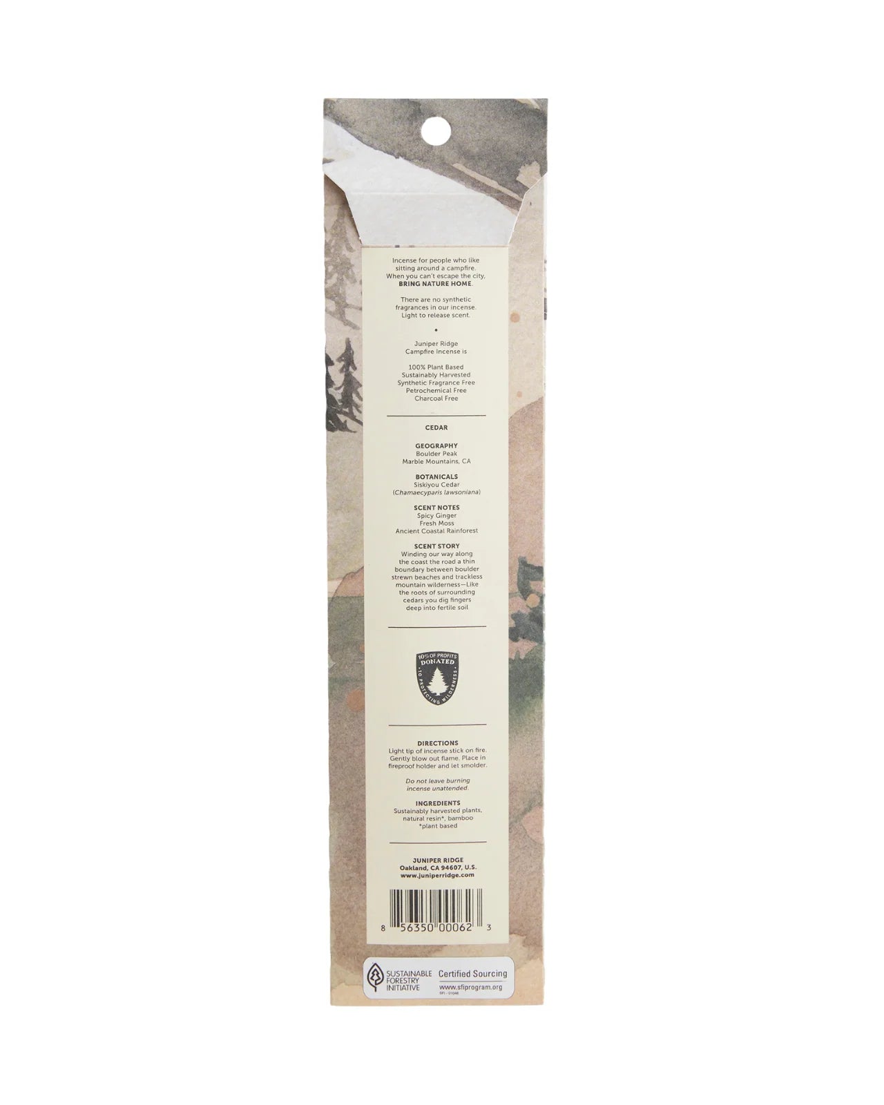 Cedar Campfire Incense (20 Sticks)