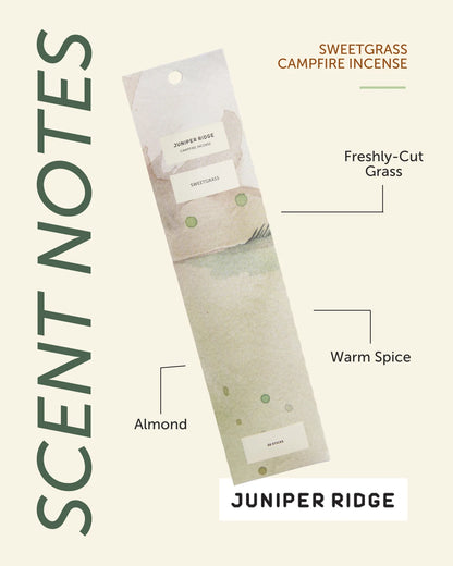 Sweetgrass Campfire Incense (20 Sticks)