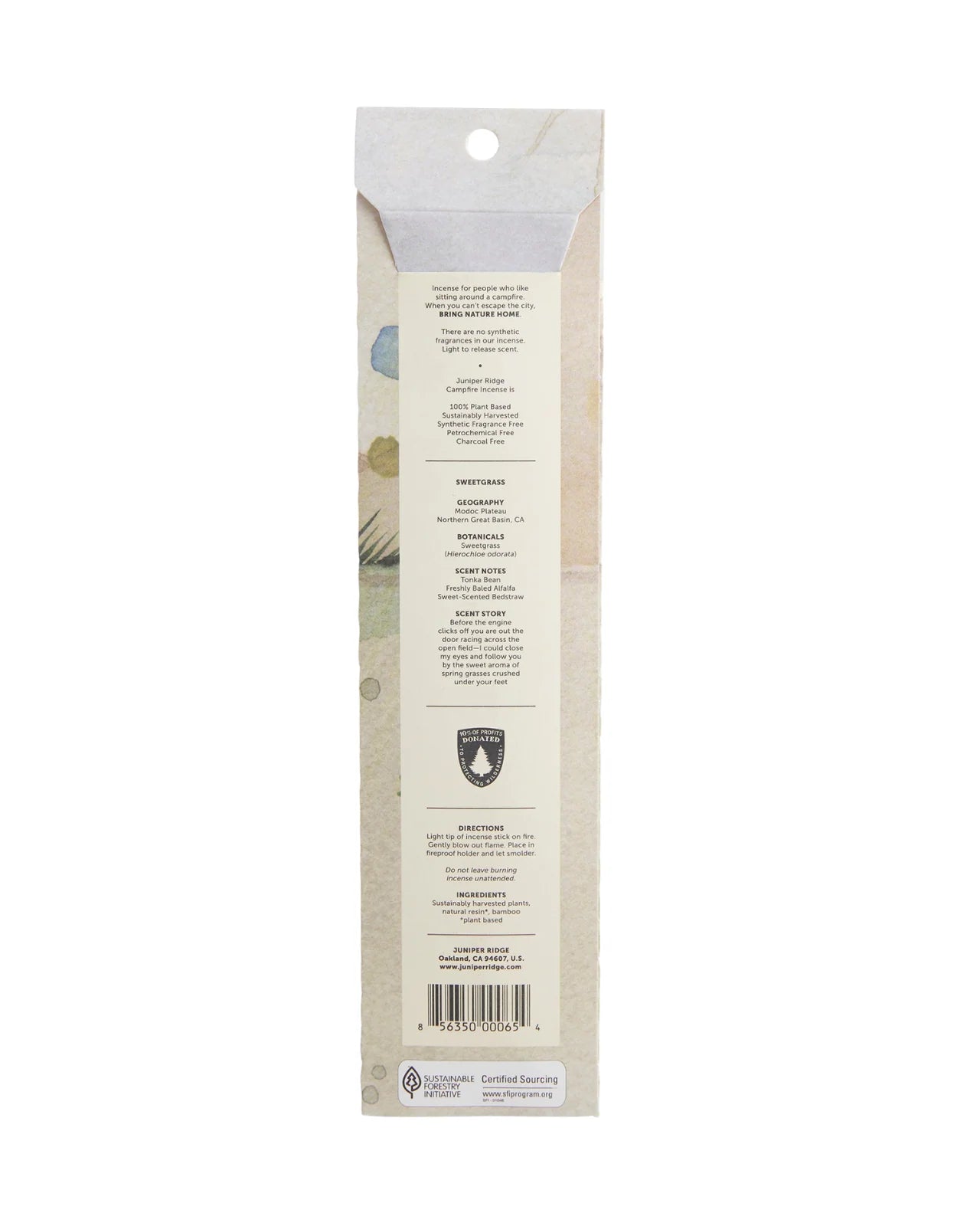 Sweetgrass Campfire Incense (20 Sticks)