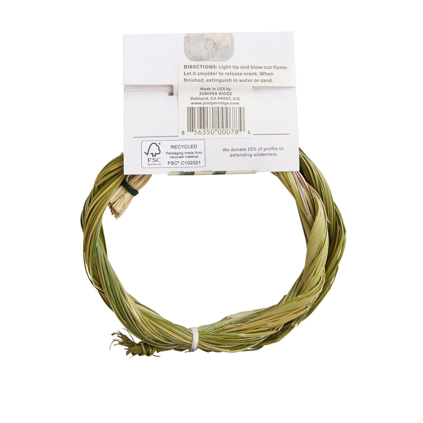 Sweetgrass Braid Natural Incense